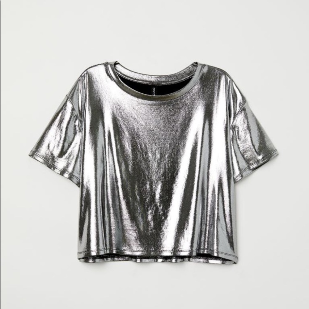 H&M Divided - Shimmery Metallic Top